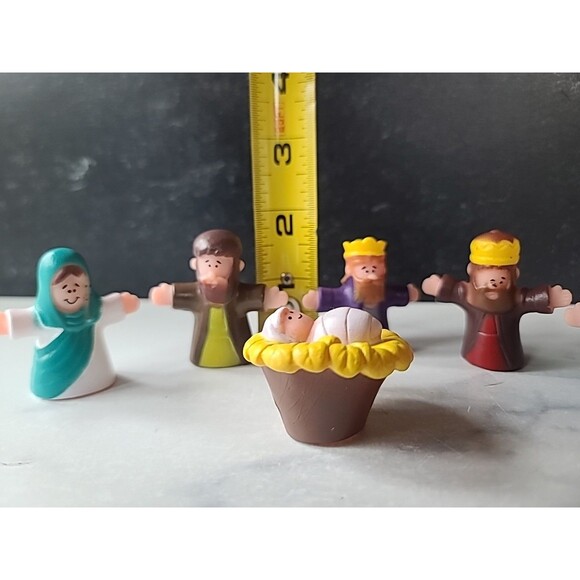 Nativity Plastic Finger Puppet Set Vintage - Picture 6 of 10
